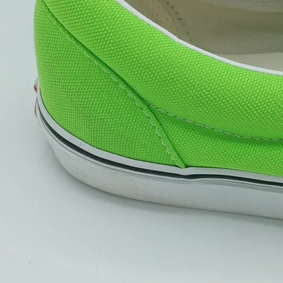 Vans Era Neon Lime Green Sneakers Unisex Low Top Men's 10.5 Canvas Skate Shoes - Picture 10 of 15